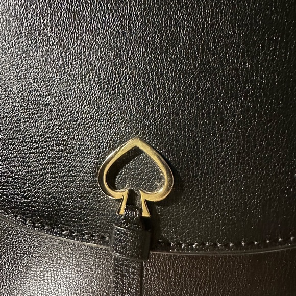 Kate Spade New York Adel Flap Leather Backpack Shoulder Bag, Medium - Black - Picture 6 of 15